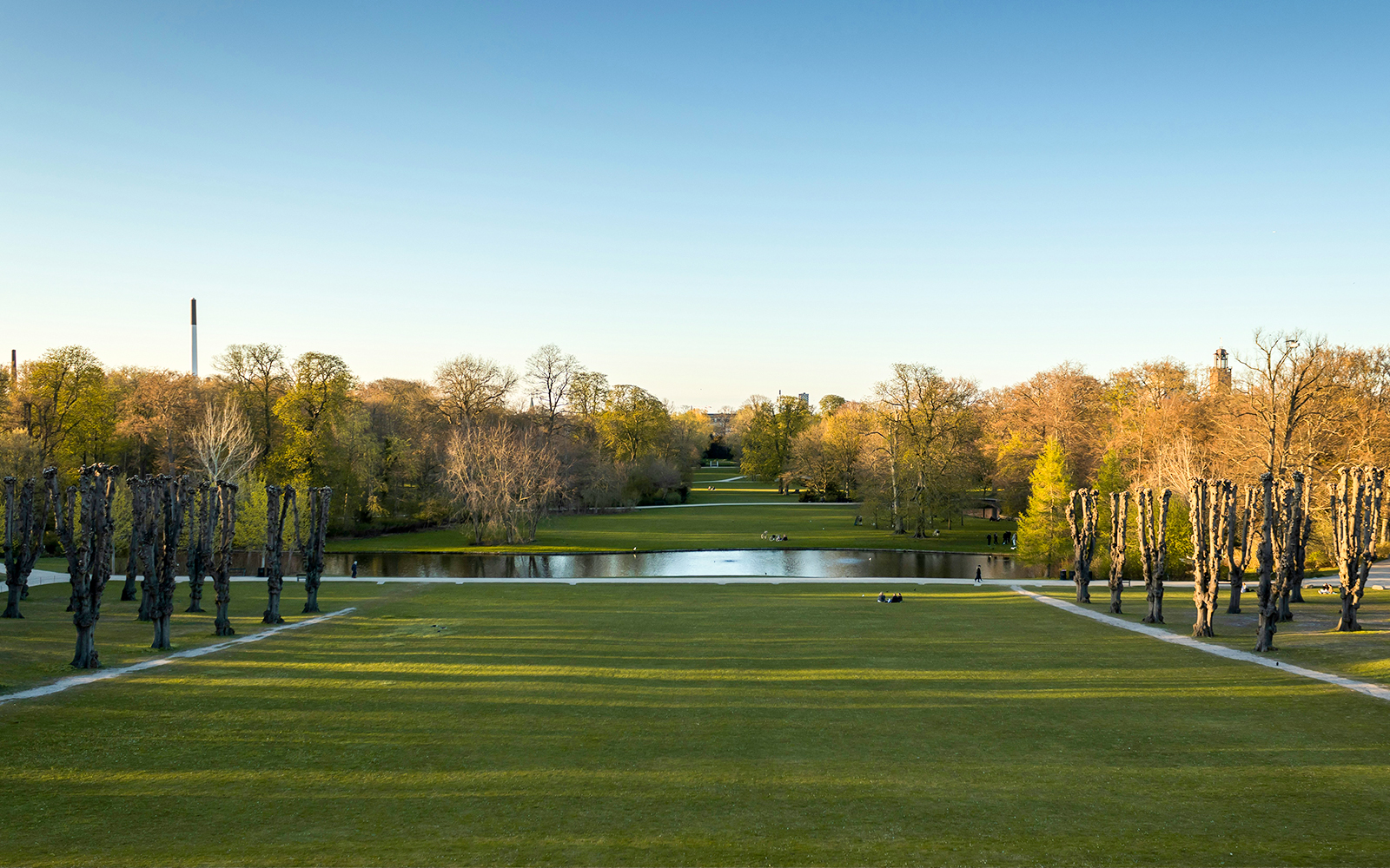 Frederiksberg Gardens in Copenhagen with scenic pathways and lush greenery.