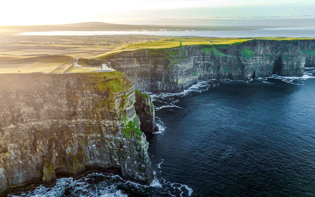 Cliffs of Moher coastline with ocean view in County Clare, Ireland.