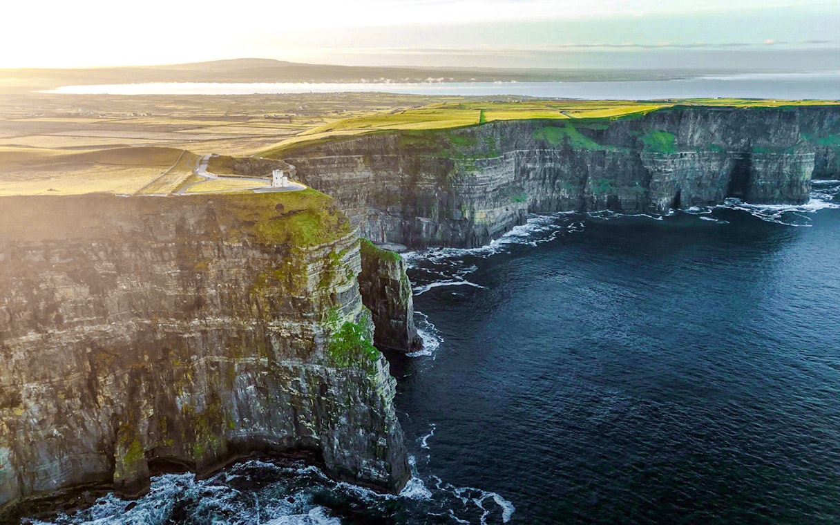 Cliffs of Moher coastline with ocean view in County Clare, Ireland.