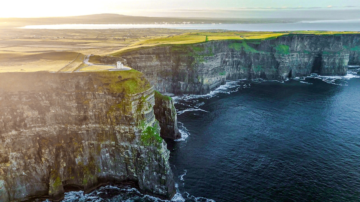 Cliffs of Moher coastline with ocean view in County Clare, Ireland.