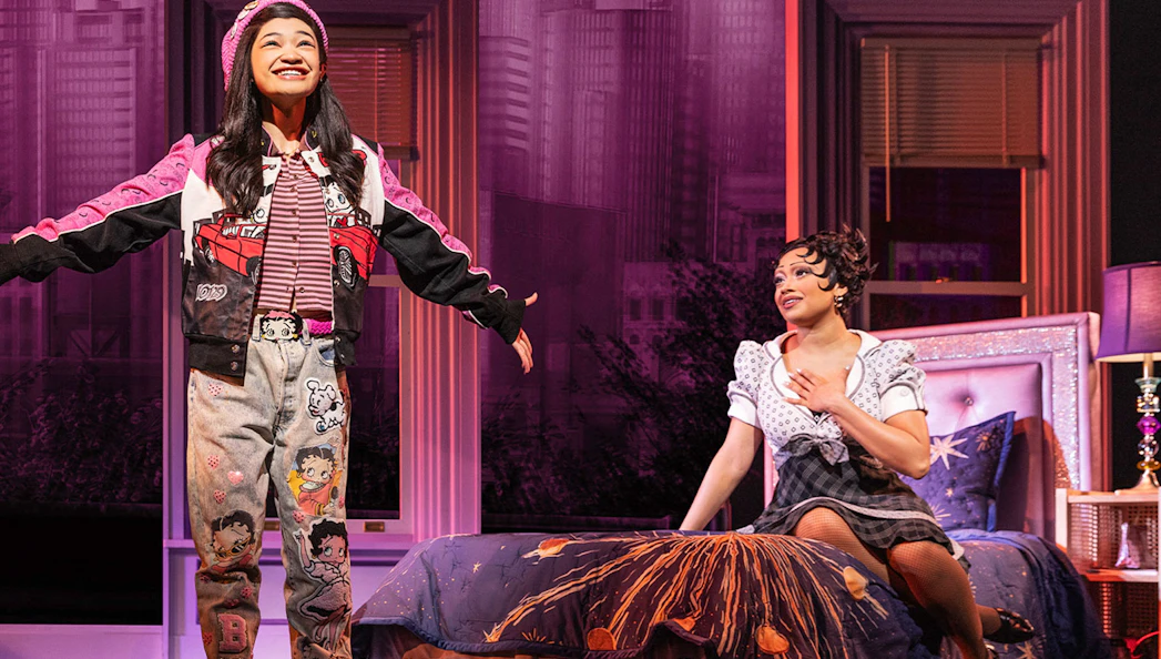 Two performers on stage in "BOOP! The Betty Boop Musical" scene.