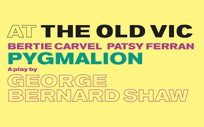 Pygmalion play at The Old Vic, London featuring Bertie Carvel and Patsy Ferran.