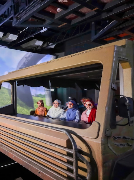 Visitors enjoying a 3D experience at SkyRex, Langkawi SkyCab.