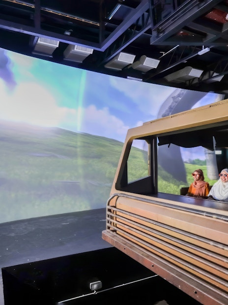 Visitors enjoying a 3D experience at SkyRex, Langkawi SkyCab.