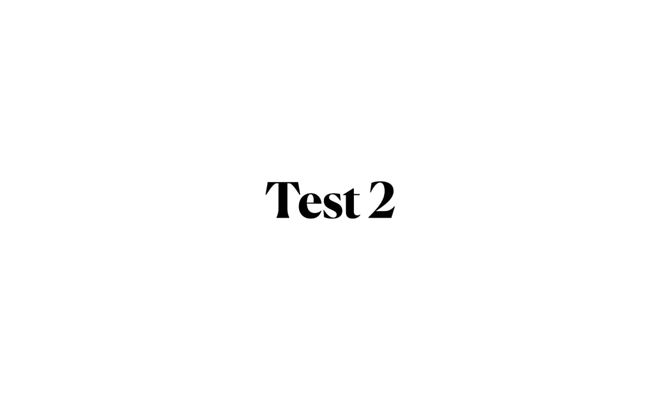 Text "Test 2" on a white background.