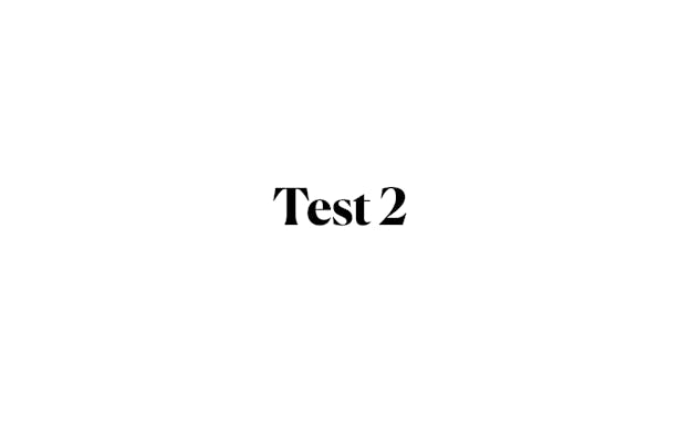 Text "Test 2" on a white background.