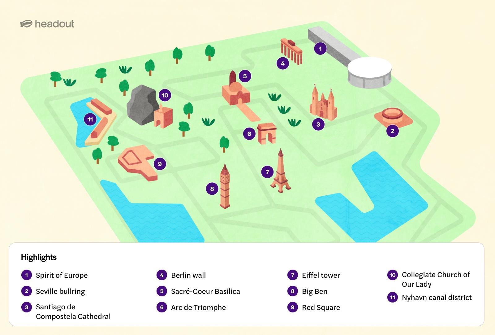Mini Europe map