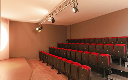 Seating area in Centro Cultural for a Flamenco show.