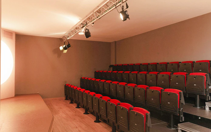 Seating area in Centro Cultural for a Flamenco show.