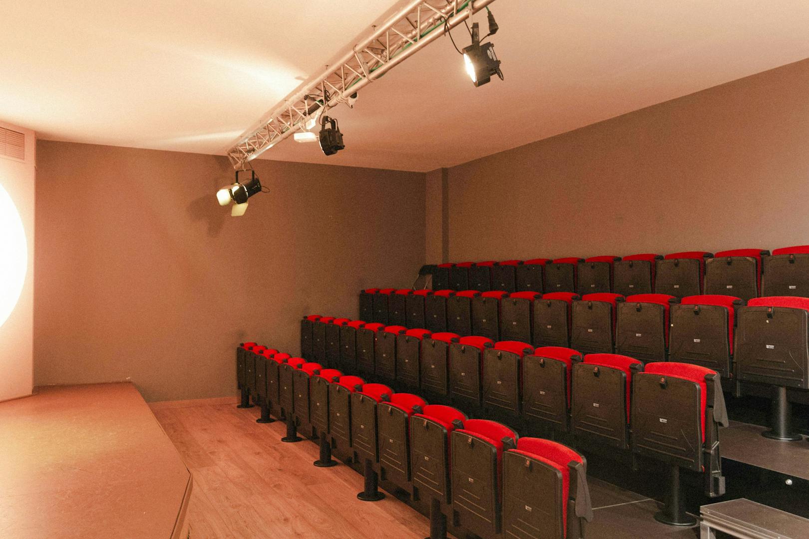 Seating area in Centro Cultural for a Flamenco show.