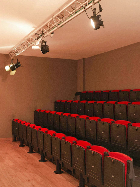 Seating area in Centro Cultural for a Flamenco show.