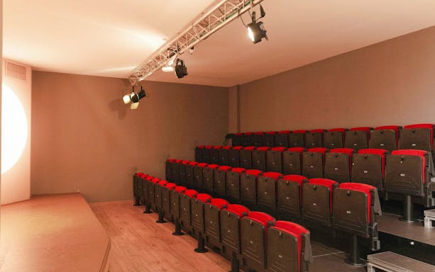 Seating area in Centro Cultural for a Flamenco show.