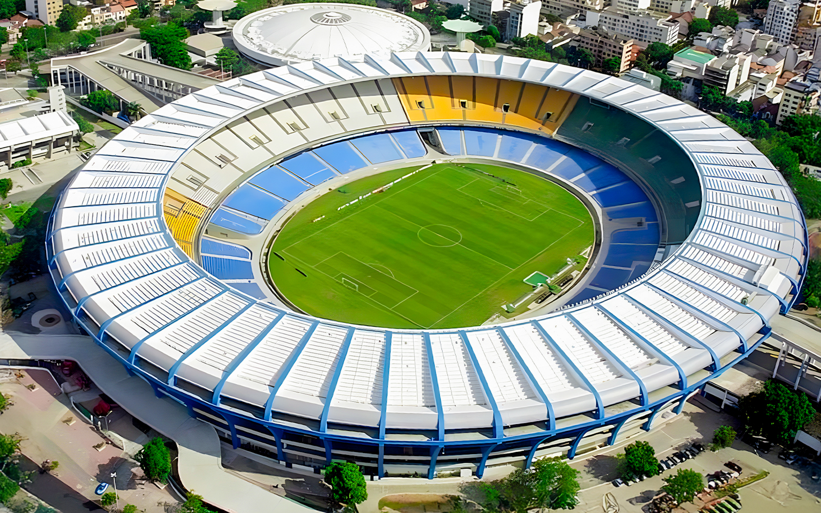 Aerial view of Maracanã Stadium in Rio de Janeiro, Brazil.