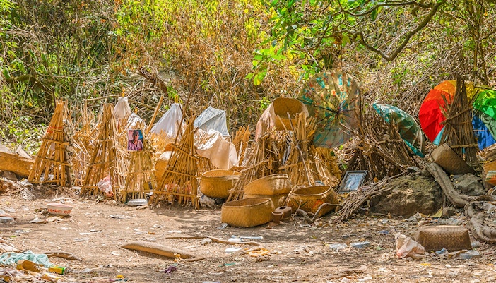 The indigenous cemetery at Trunyan Village