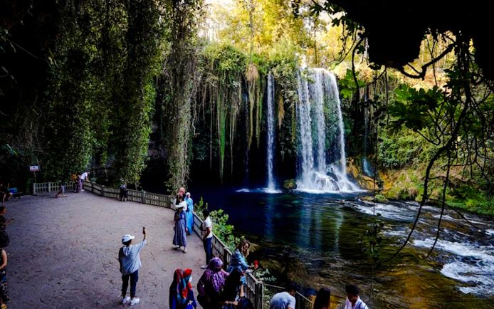 Antalya: Lara Beach & Duden Waterfalls Boat Trip with Lunch & Soft Drinks