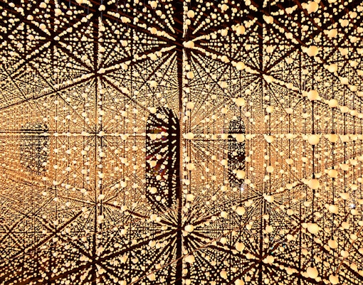 Intricate light installation at Bubble Planet, Washington DC.