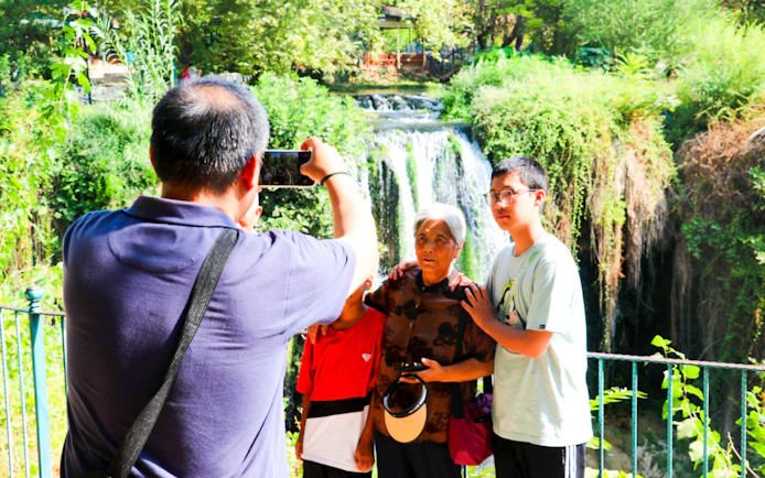 Antalya: Lara Beach & Duden Waterfalls Boat Trip with Lunch & Soft Drinks