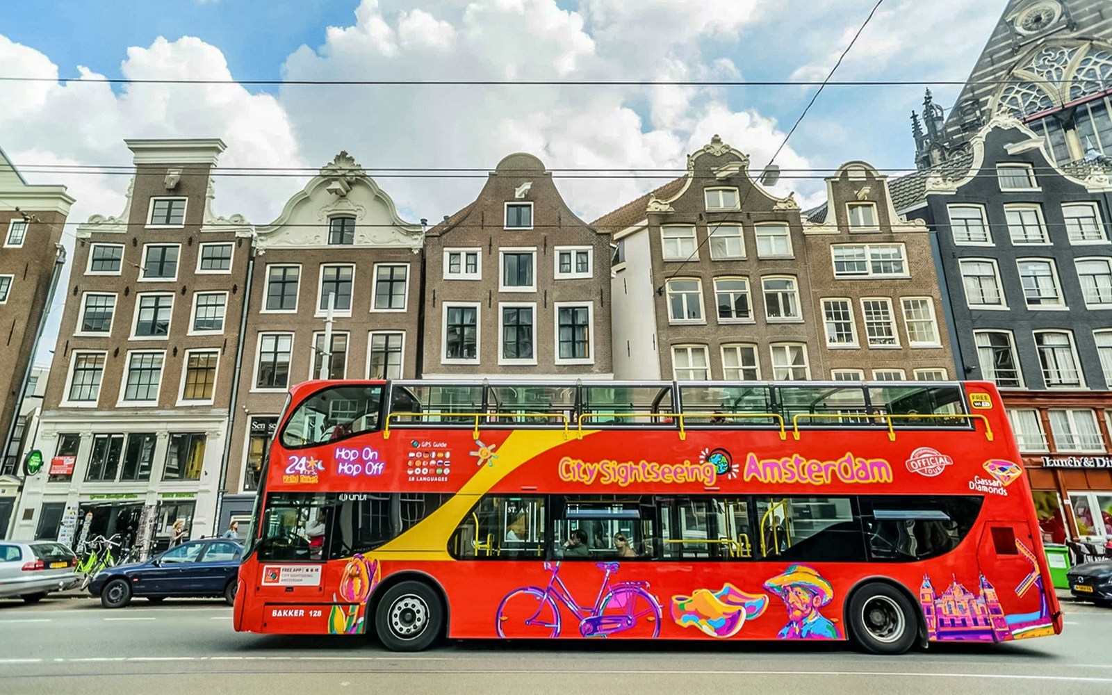 un autobus di City Sighteseeing ad Amsterdam