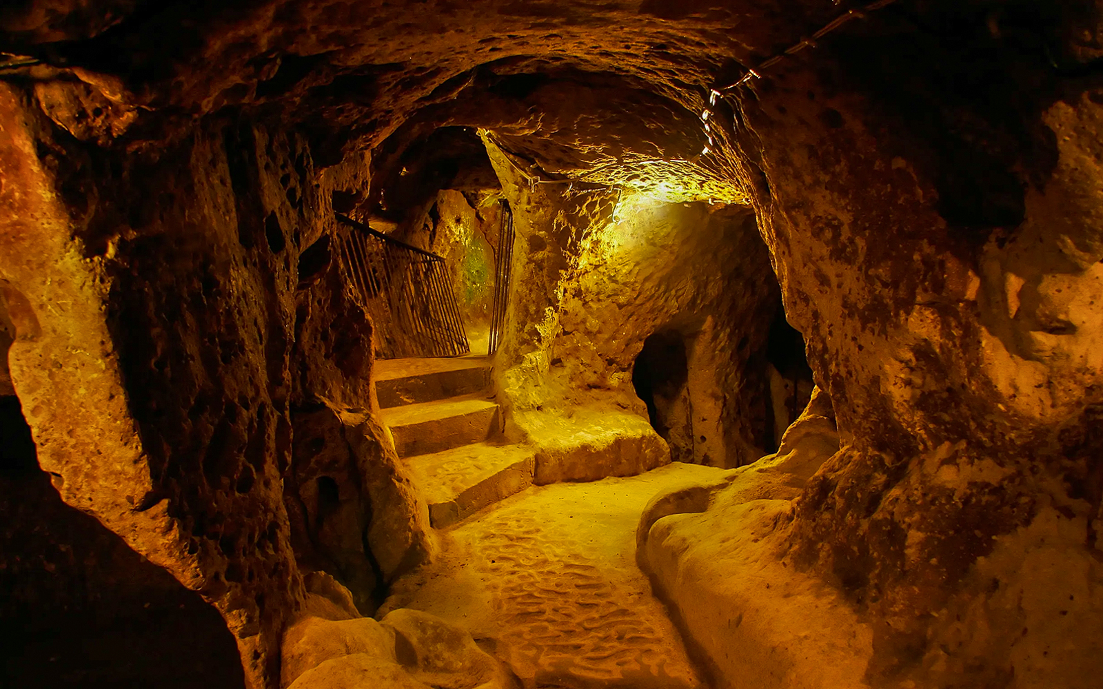 Underground passage in Cappadocia, Turkey, part of a 2-day private guided tour.