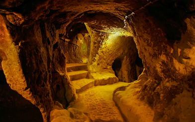 Underground passage in Cappadocia, Turkey, part of a 2-day private guided tour.