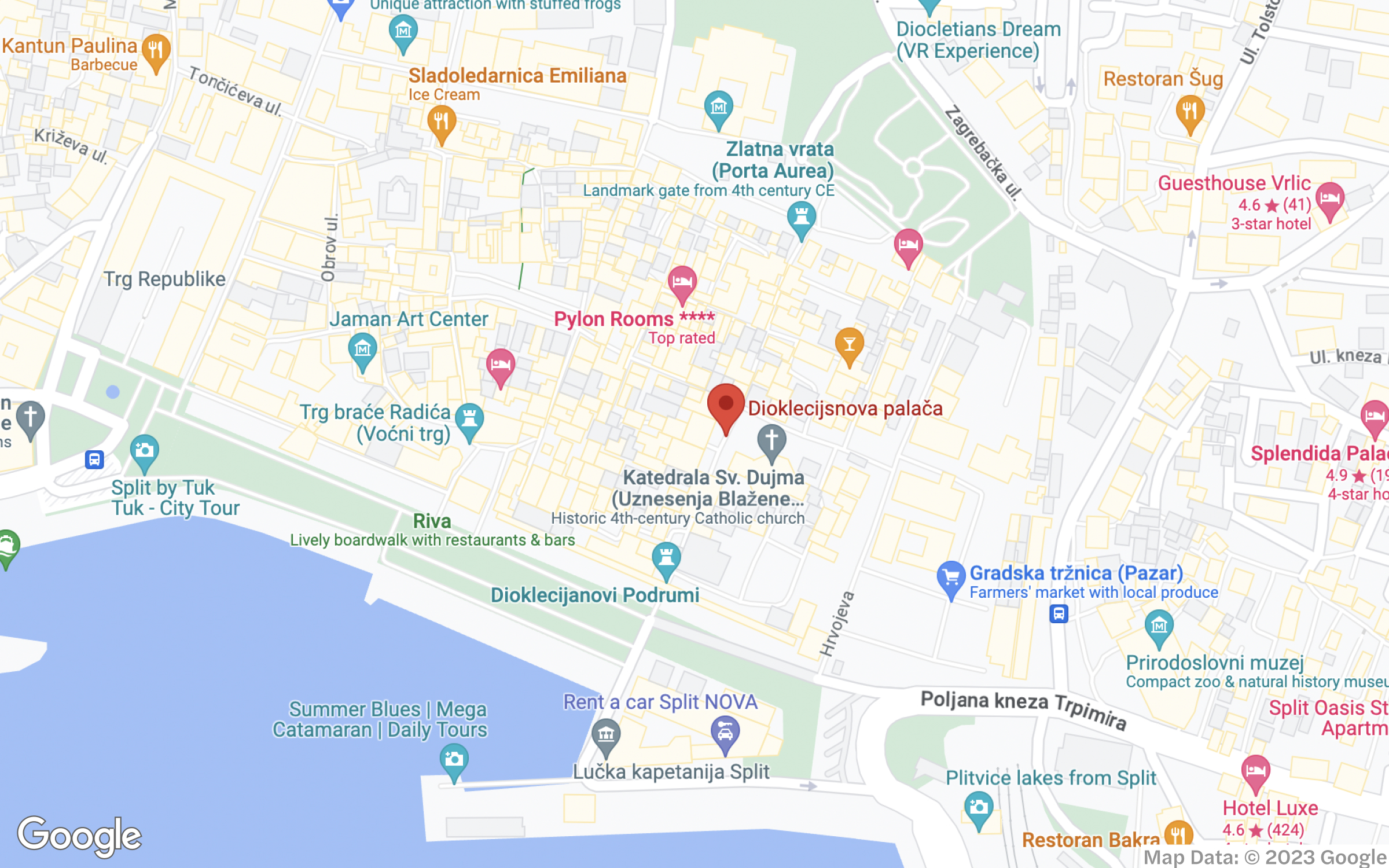 Map of Diocletian's Palace