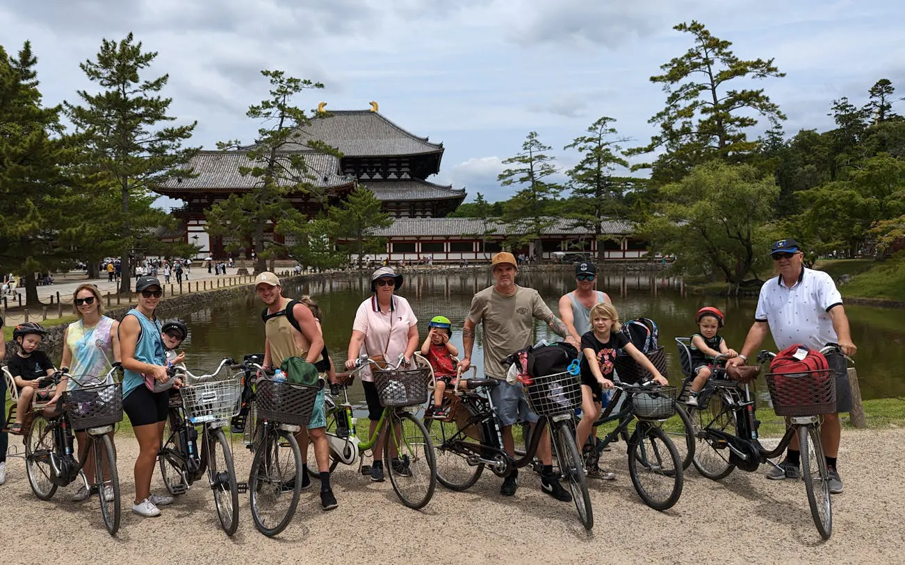 nara private family e-bike tour with lunch and child seats included-9