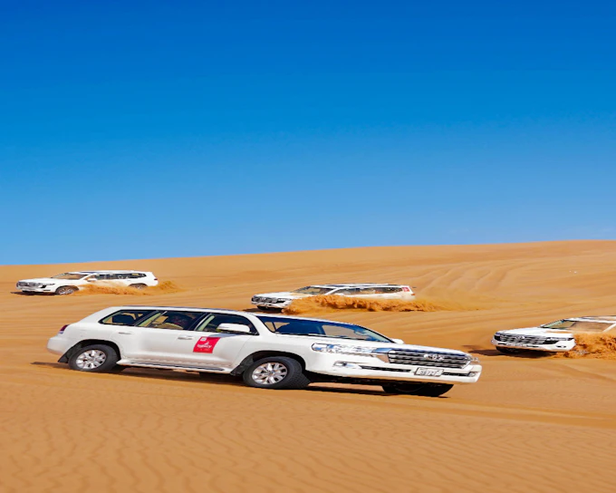 Dubai Red Dune Desert Safari with Camel Ride, Sandboarding and Transfers (Product 54373)