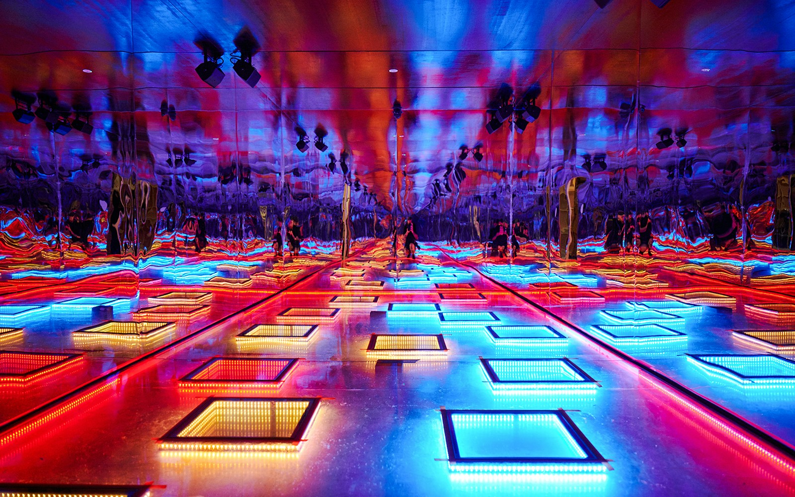 Interactive light floor at Chromadance, Dopamine Land exhibit.