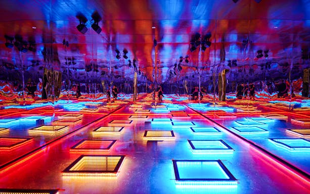 Interactive light floor at Chromadance, Dopamine Land exhibit.