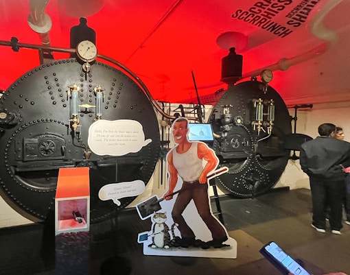 Victorian Engine Rooms at Tower Bridge with steam boilers and educational display.