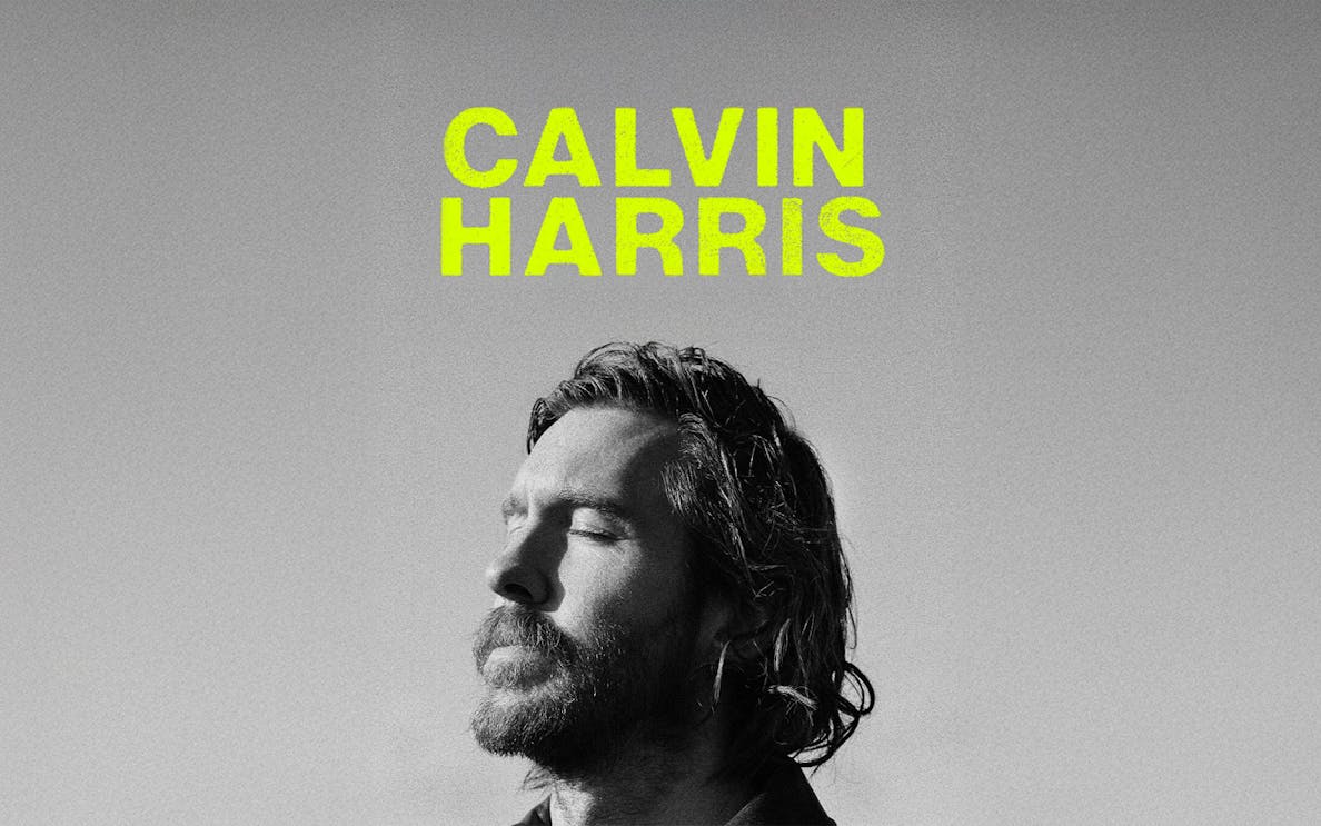 Calvin Harris promotional image for Ushuaïa Ibiza event on Tuesdays.