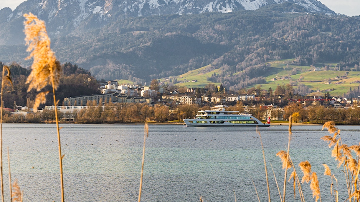 Mount Pilatus view with river