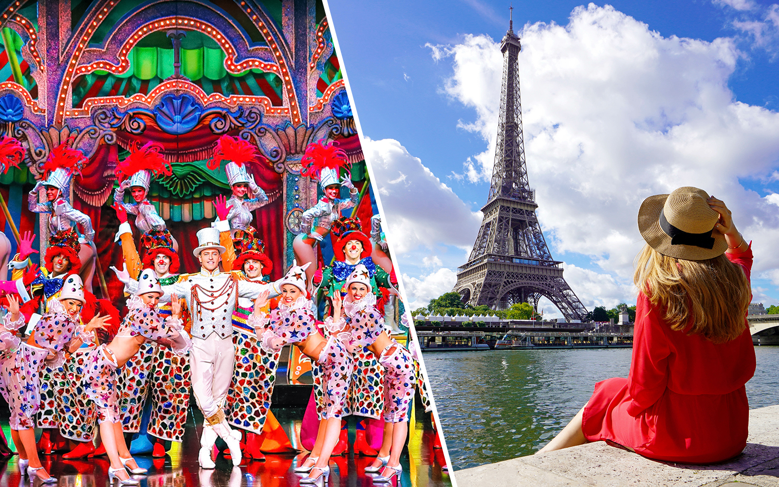Moulin Rouge Show und Eiffelturm in Paris