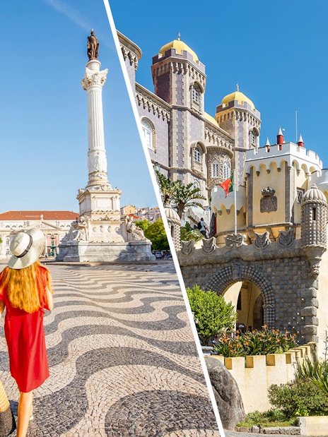 Lisbon's Rossio Square and Sintra's Pena Palace, Combo: Lisbon Card + Pena Palace Tickets.