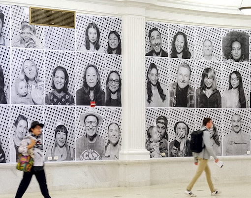 Portraits displayed in Futter Gallery highlighting Climate and Health Dreams We Carry exhibition.