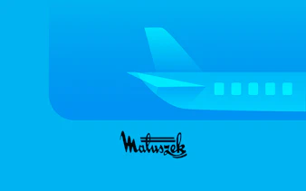 Airplane graphic for round-trip tickets between Katowice Airport and Krakow.