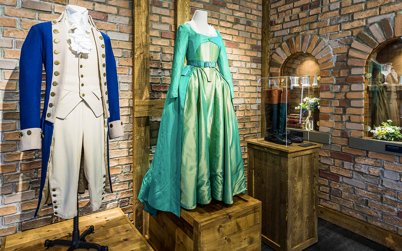 Costumes from Broadway shows displayed at The Museum of Broadway.