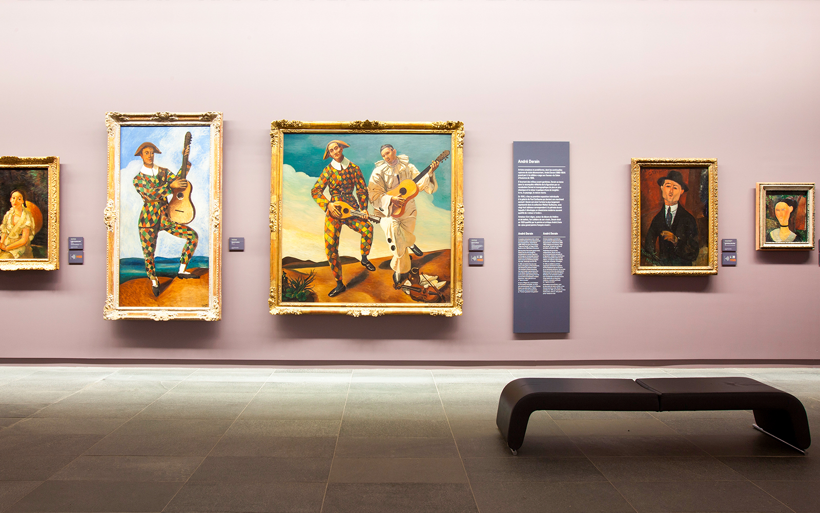 Paintings displayed inside Orangerie Museum, Paris.