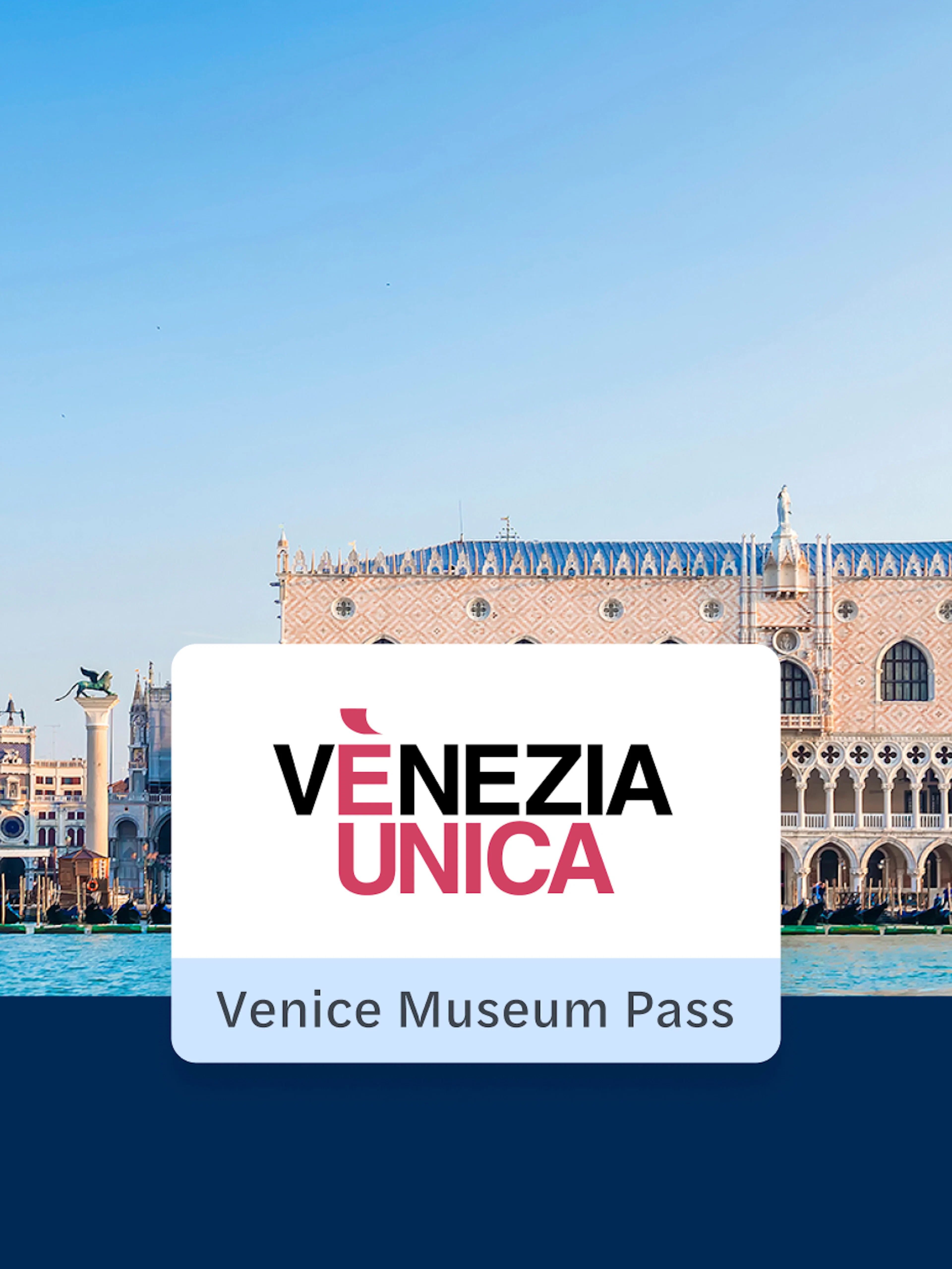 Doge's Palace and St. Mark's Campanile viewed from the canal in Venice.