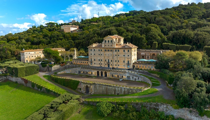 Frascati vineyard in the Italian countryside.