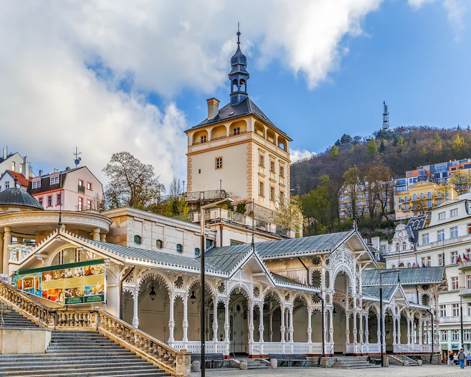 From Prague: Karlovy Vary & Diana Observation Tower Day Trip