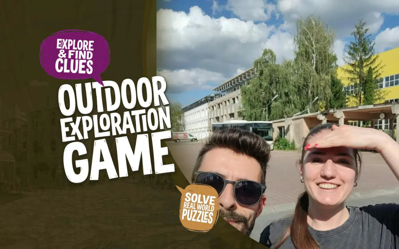 Outdoor exploration game in Brașov with clues and puzzles.