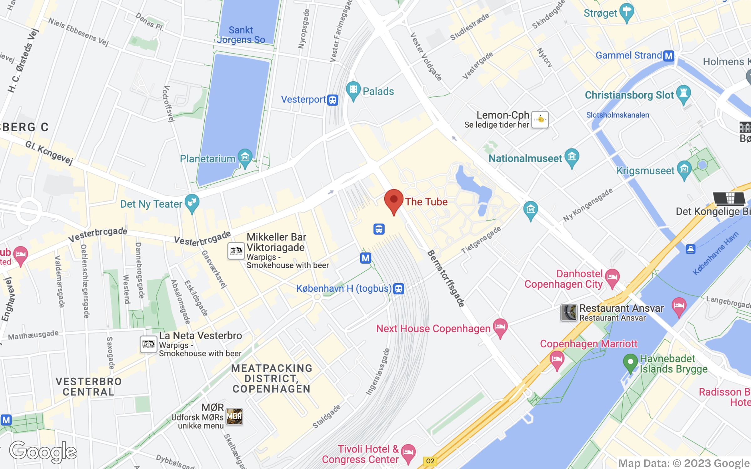 Map of The Tube Copenhagen