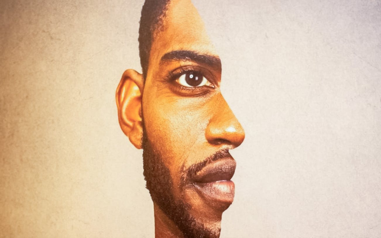 Optical illusion of a face at Museum Of Illusions Genoa.
