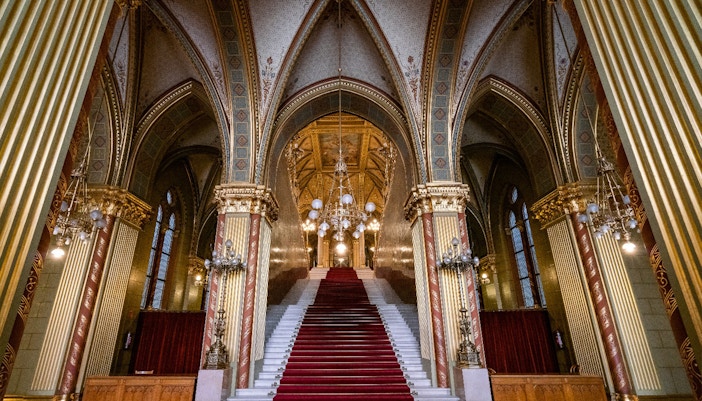 Hungarian Parliament Golden Staircase