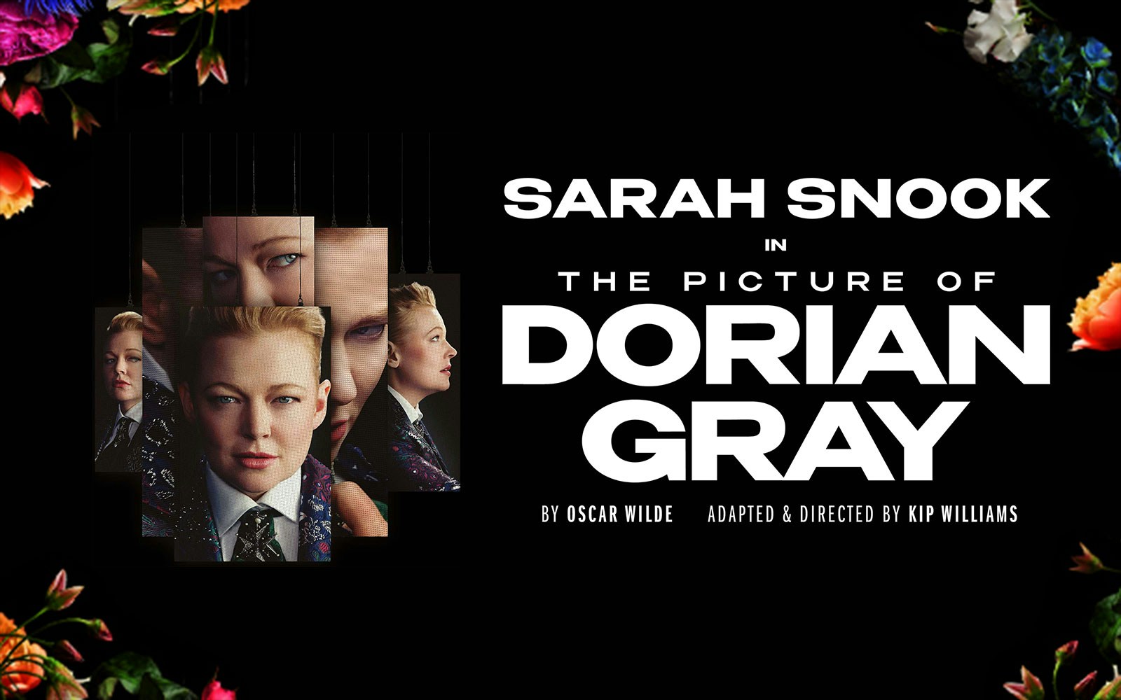 Sarah Snook in The Picture of Dorian Gray stage adaptation poster.