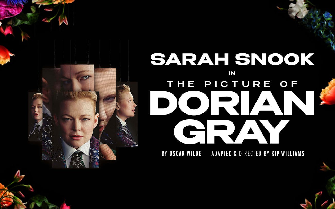 Sarah Snook in The Picture of Dorian Gray stage adaptation poster.