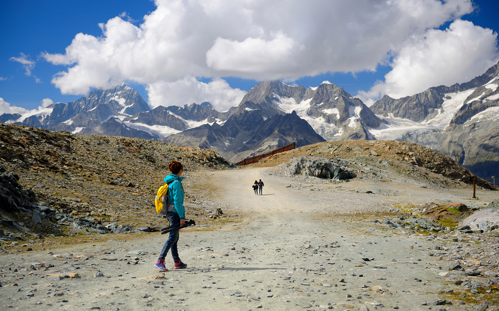 Winter hike from Riffelalp to Findelbach