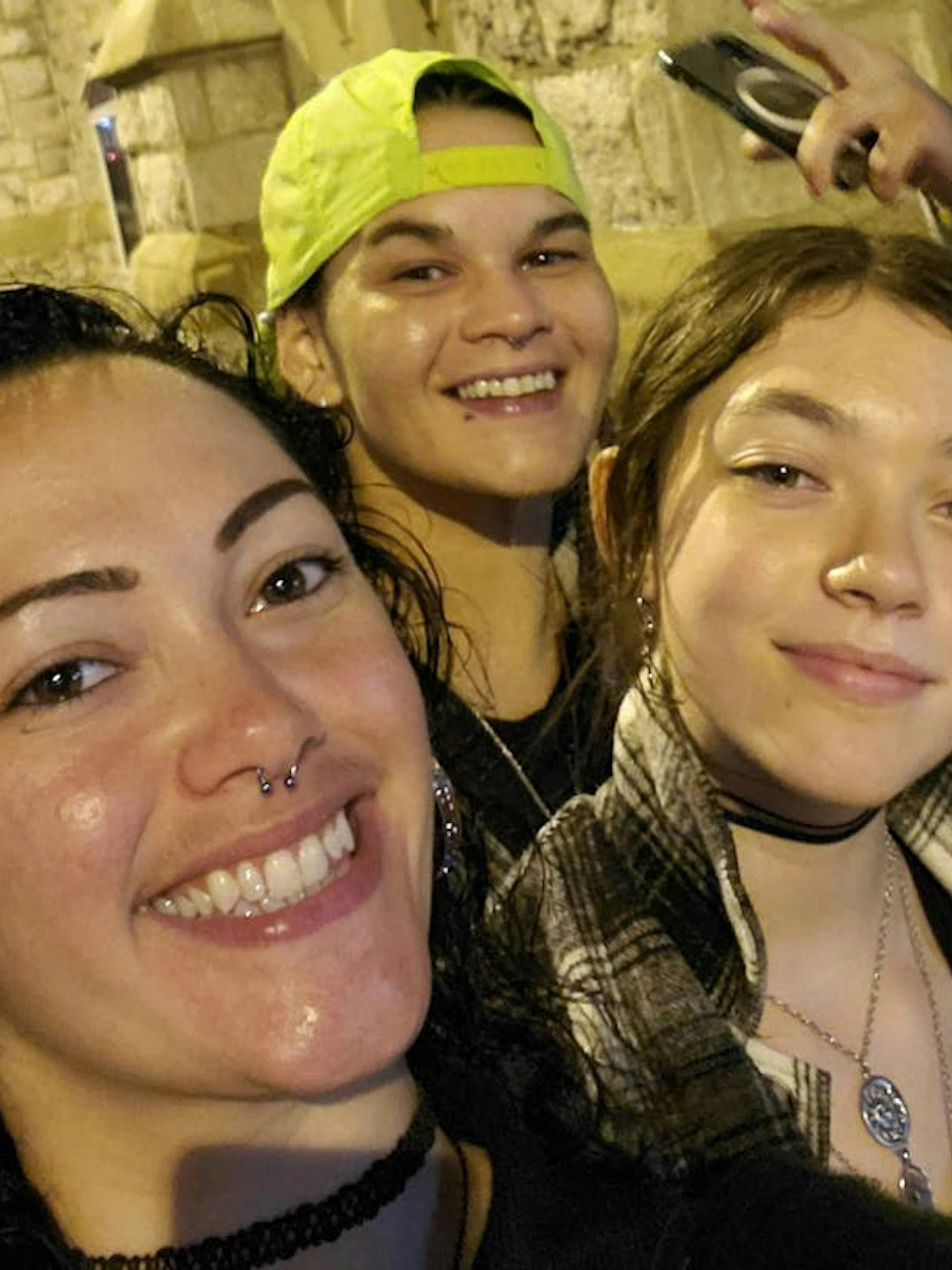 Group exploring Philadelphia at night during a self-guided ghost tour.