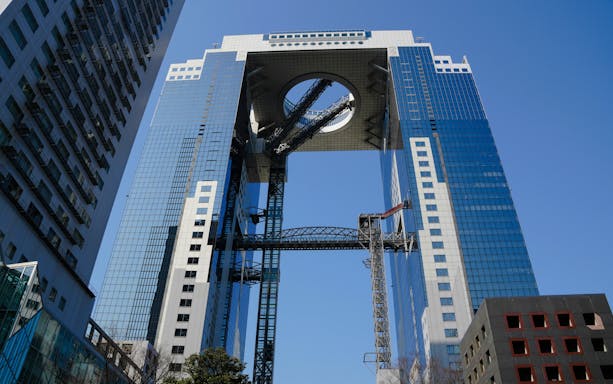 Umeda Sky Building with floating garden observatory in Osaka, Japan.